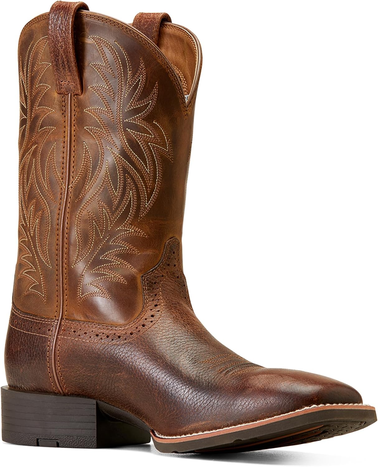 Мужские сапоги Ariat Arena Rebound Western с широким квадратным носком из кожи, коричневый — фото 4