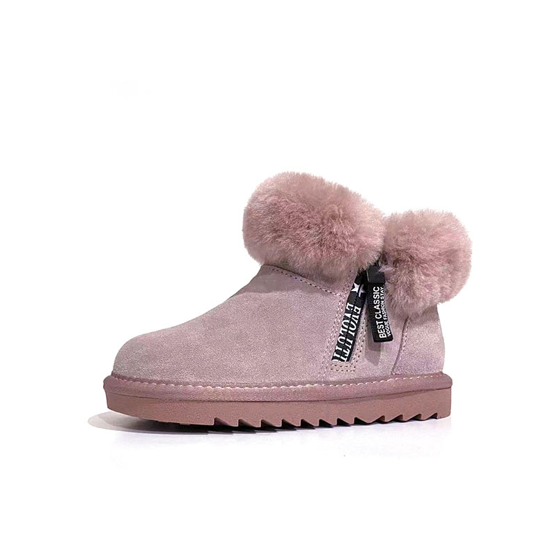 

Теплые детские ботинки с низким голенищем HDJ, розовый