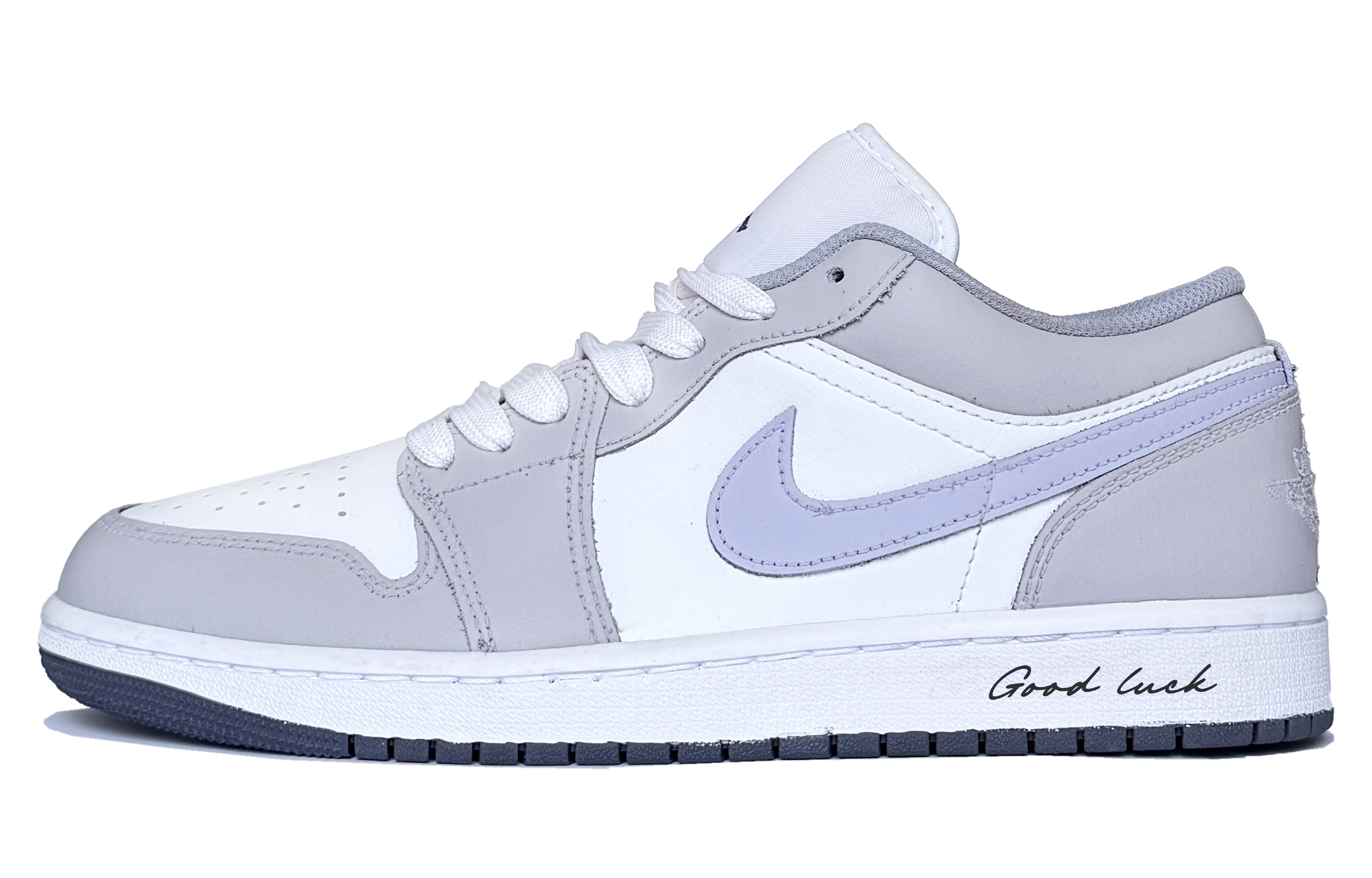 

Jordan Баскетбольные кроссовки Air 1 Lunar Post, Sea Salt Grape, низкие, винтажные, цвет: фиолетовый, белый