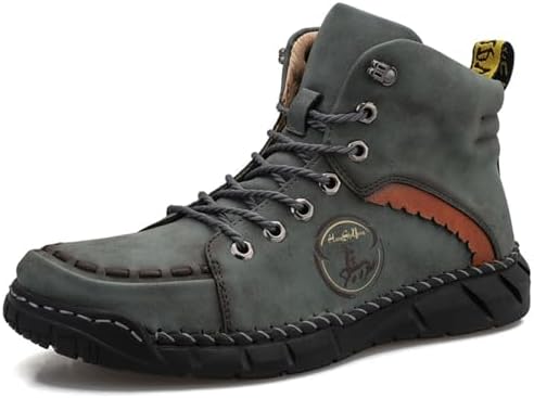 

Мужские ручной работы водонепроницаемые ботинки DONRRNDK из кожи, ретро, с шнуровкой, подошва-платформа, противоскользящие, ортопедические, безопасные, для походов, чукка, для повседневной носки и работы на улице, зеленый