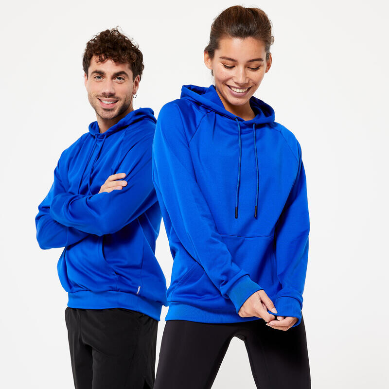 

Мужская дышащая толстовка Fitness Essential синего цвета DOMYOS, цвет azul