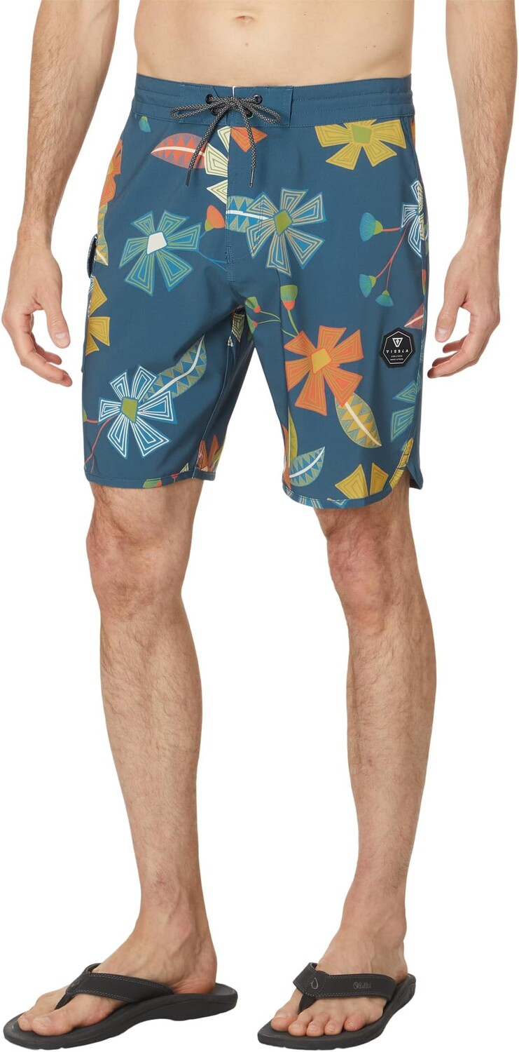 

Шорты для плавания VISSLA Tribal Tropics 18.5" Boardshorts, цвет Dark Denim