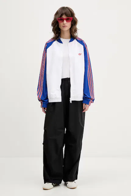 Толстовка на молнии белая, Adidas Originals — фото 2