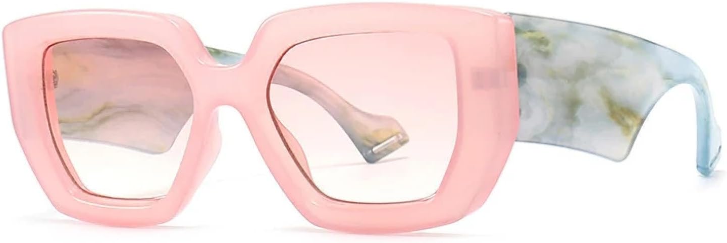 

Модные солнцезащитные очки большого размера Polygon для женщин, роскошные, в стиле ретро, ​​разноцветные, с защитой от УФ-излучения UV400 для мужчин HHZZYVY, Pink Pink Gradient