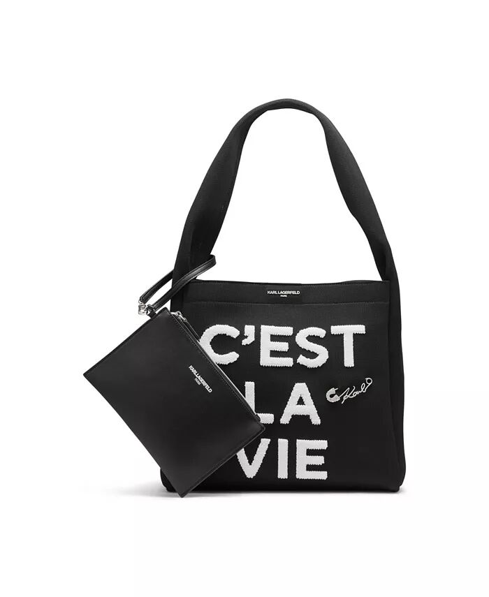 

Сумка-хобо Кристина KARL LAGERFELD PARIS, черный