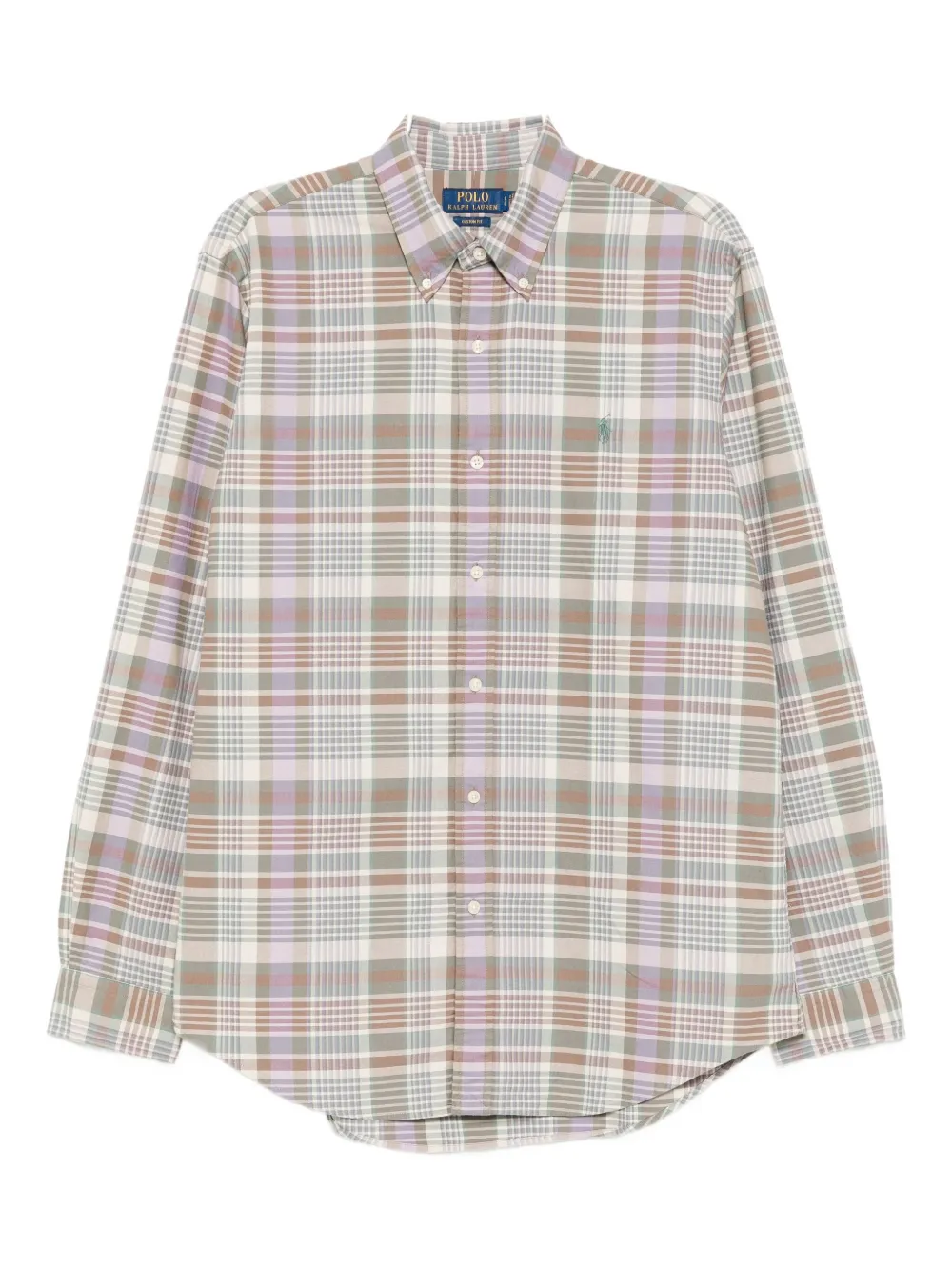 

Клетчатая рубашка с логотипом POLO RALPH LAUREN, нейтральный