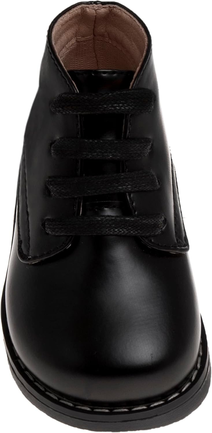 JOSMO Baby Boys Girls Unisex Walking Shoes First Step Walker Lightweight Synthetic Non-Slip High top (Infant-Toddler), Black — фото 4