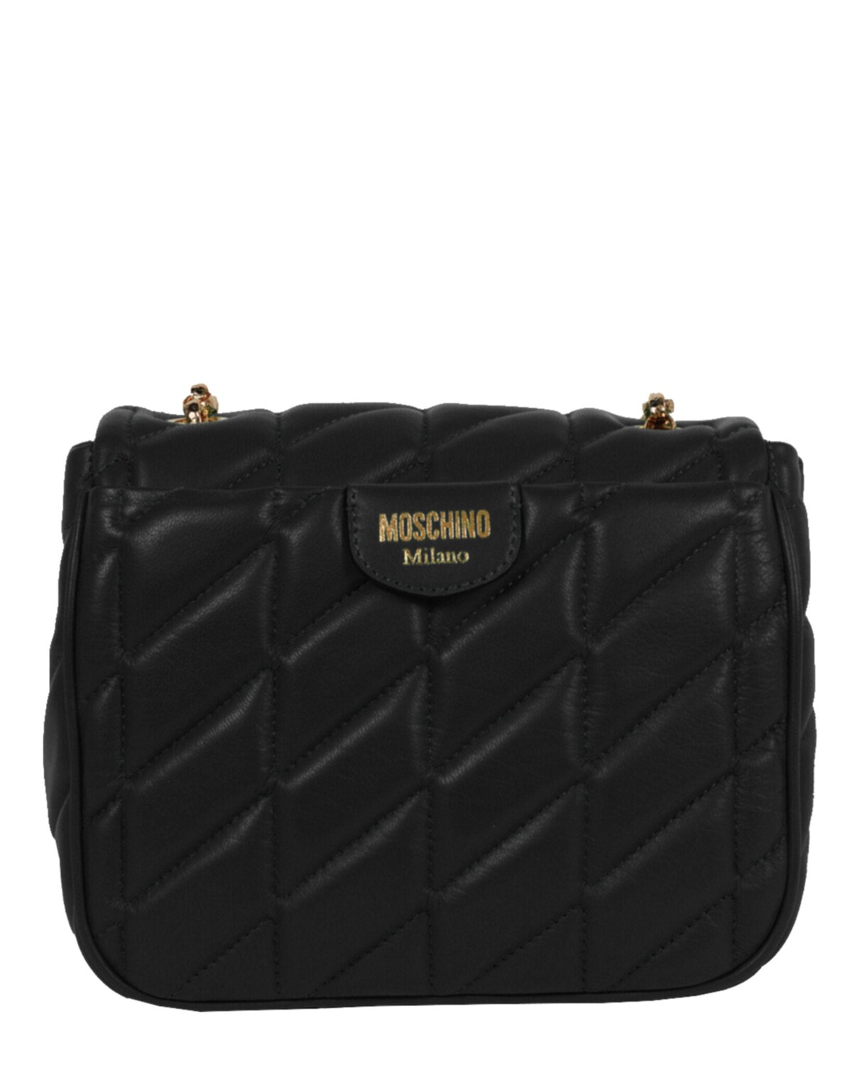 

Стеганая сумка через плечо Double Smiley Moschino, черный