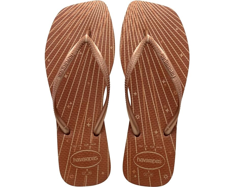 

Сандалии Havaianas Slim Square Fireworks Flip-Flops, цвет Rust