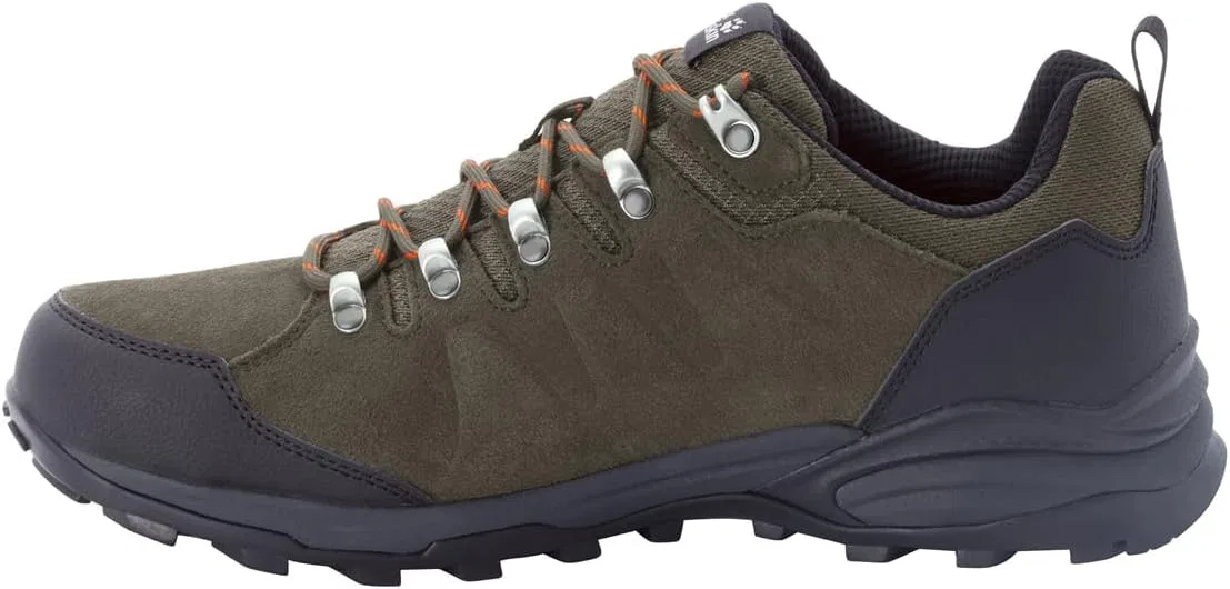 Мужские прогулочные туфли Jack Wolfskin Refugio Texapore Low M, Khaki Phantom — фото 3