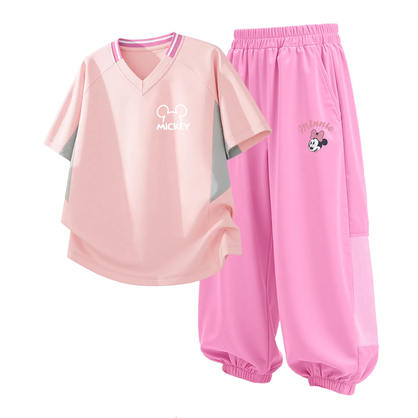 Детский спортивный костюм Casual Sportswear 2 Piece Set Disney, Thick Board Di Line K Purple+Deni Knot K Rose Purple — фото 4