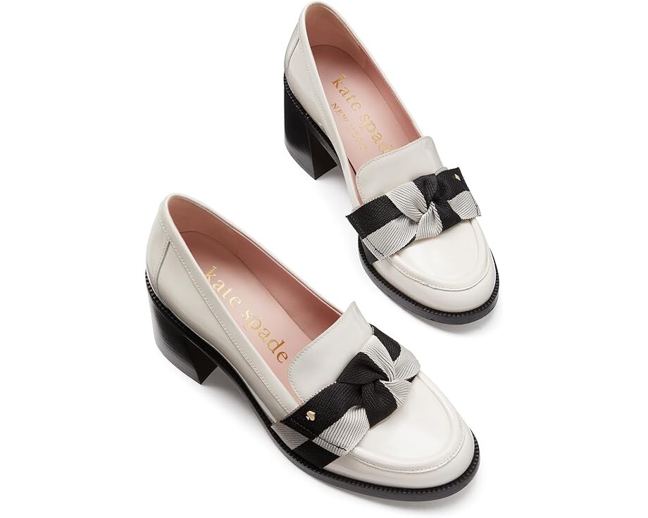 

Туфли Kate Spade New York Leandra Heeled Loafer, цвет Cream/ Black Multi