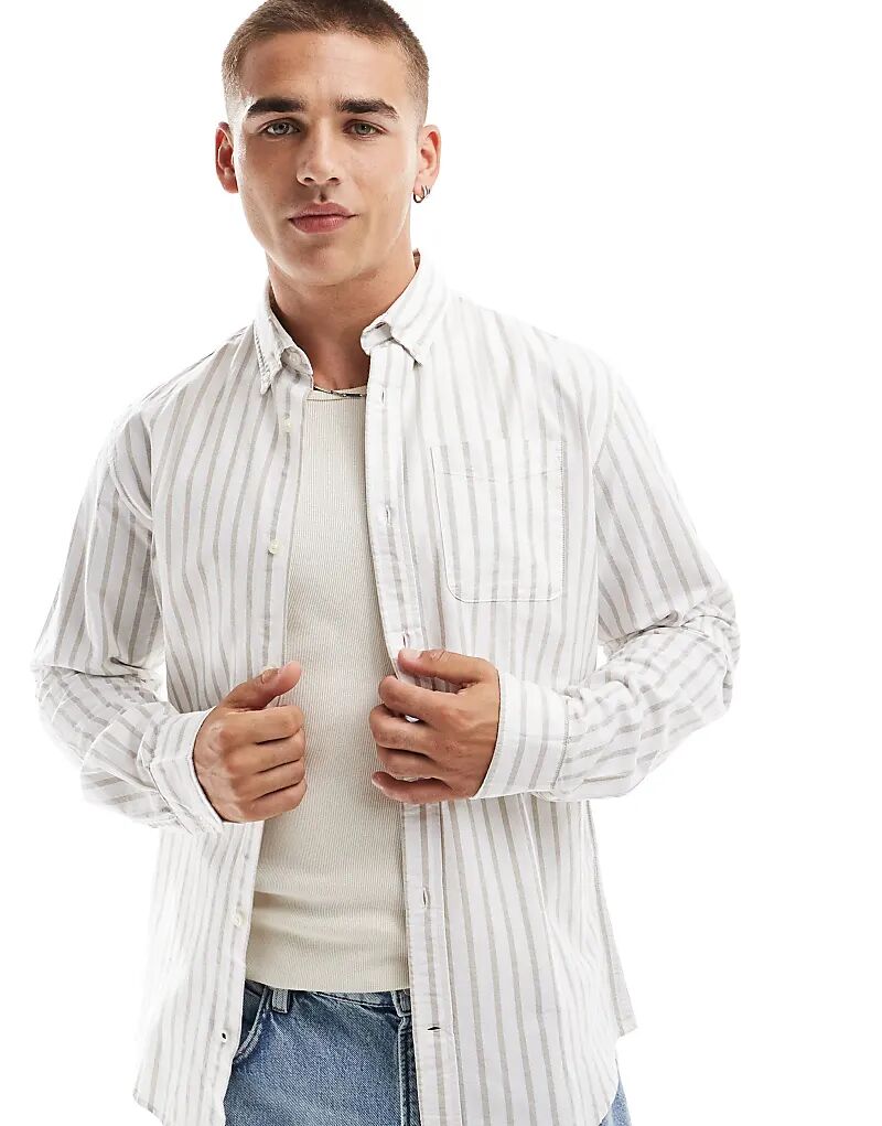 

Рубашка с бежевой полоской Jack & Jones