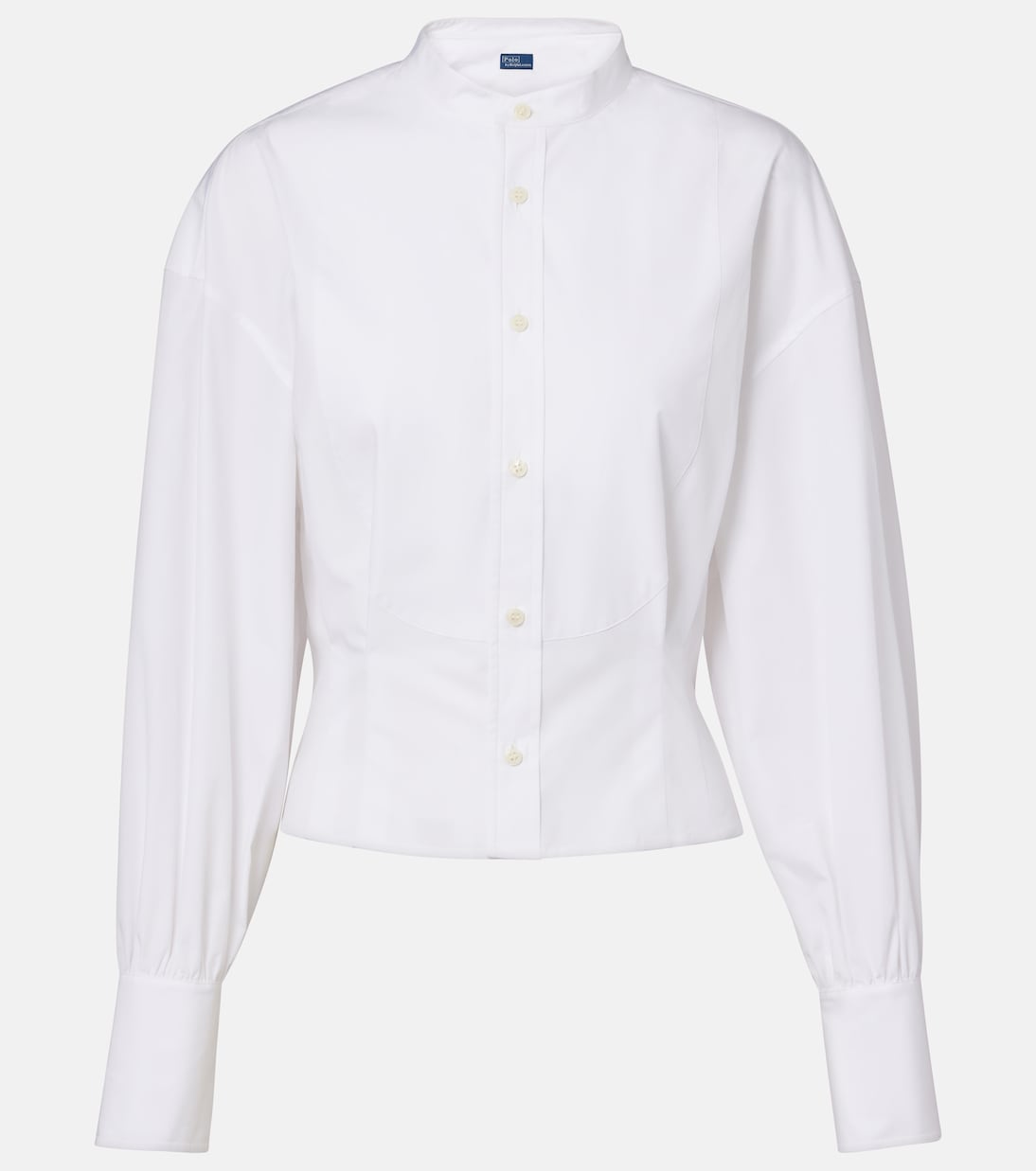 

Хлопковая поплиновая сорочка смокинг Polo Ralph Lauren, белый