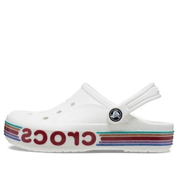 

Кроссовки bayaband rainbow glitter clogs 'white red' Crocs, белый