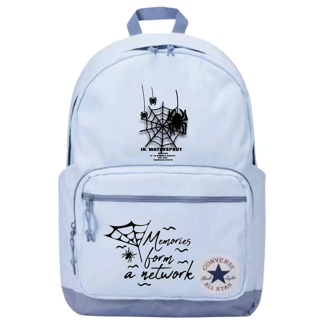 

Converse Полиэстеровый рюкзак среднего размера унисекс светло-дымчато-серый, Spider Graffiti