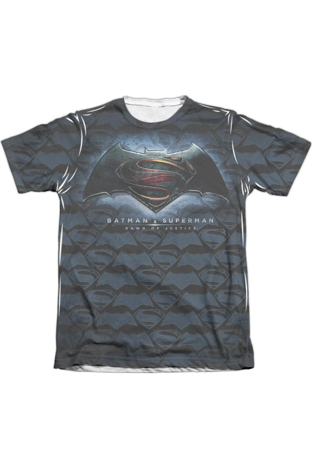 

Футболка с коротким рукавом из полиэстера/хлопка с логотипом Batman V Superman для взрослых Gildan, белый