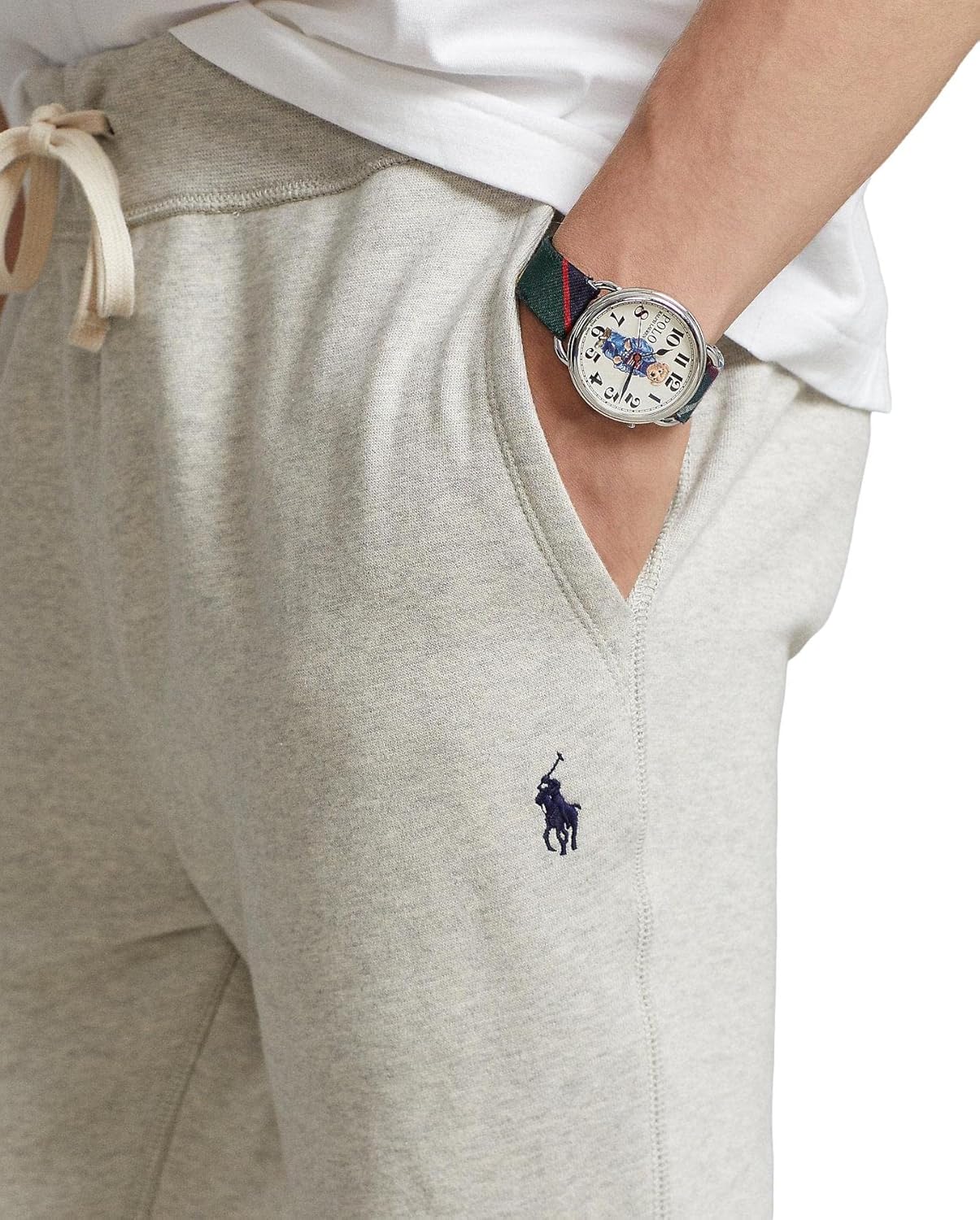 POLO RALPH LAUREN Мужские спортивные флисовые брюки с завязками, Sport Heather. — фото 4