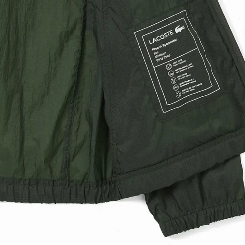 LACOSTE Куртка мужская каменно-черная зеленая, HCF/Stone Black Green — фото 4