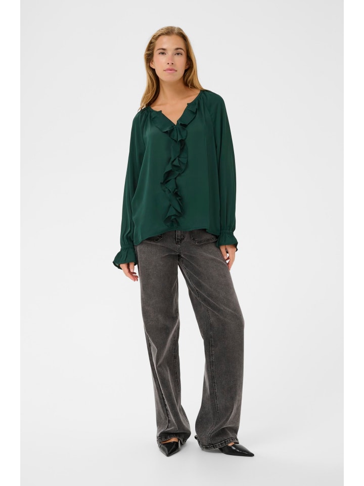 

Kaffe Блузка с длинными рукавами KAsienna А-образного силуэта цвета сосны Пондероза