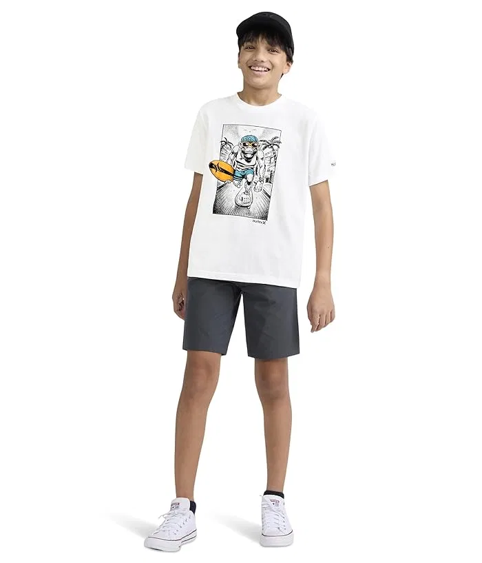 Футболка с принтом Beach Monkey Hurley Kids, White — фото 2