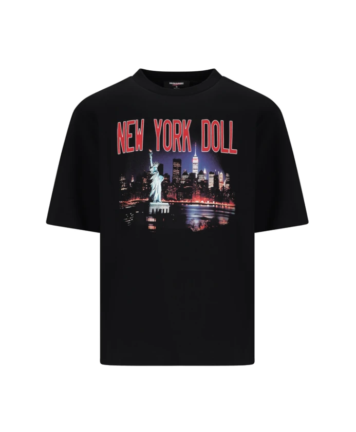 

Повседневная футболка свободного кроя Dsquared2, черный