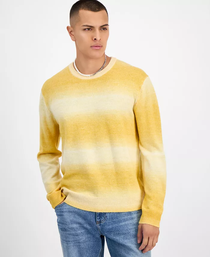 

Мужской свитер-омбре свободного кроя с круглым вырезом Mode Of One, золото