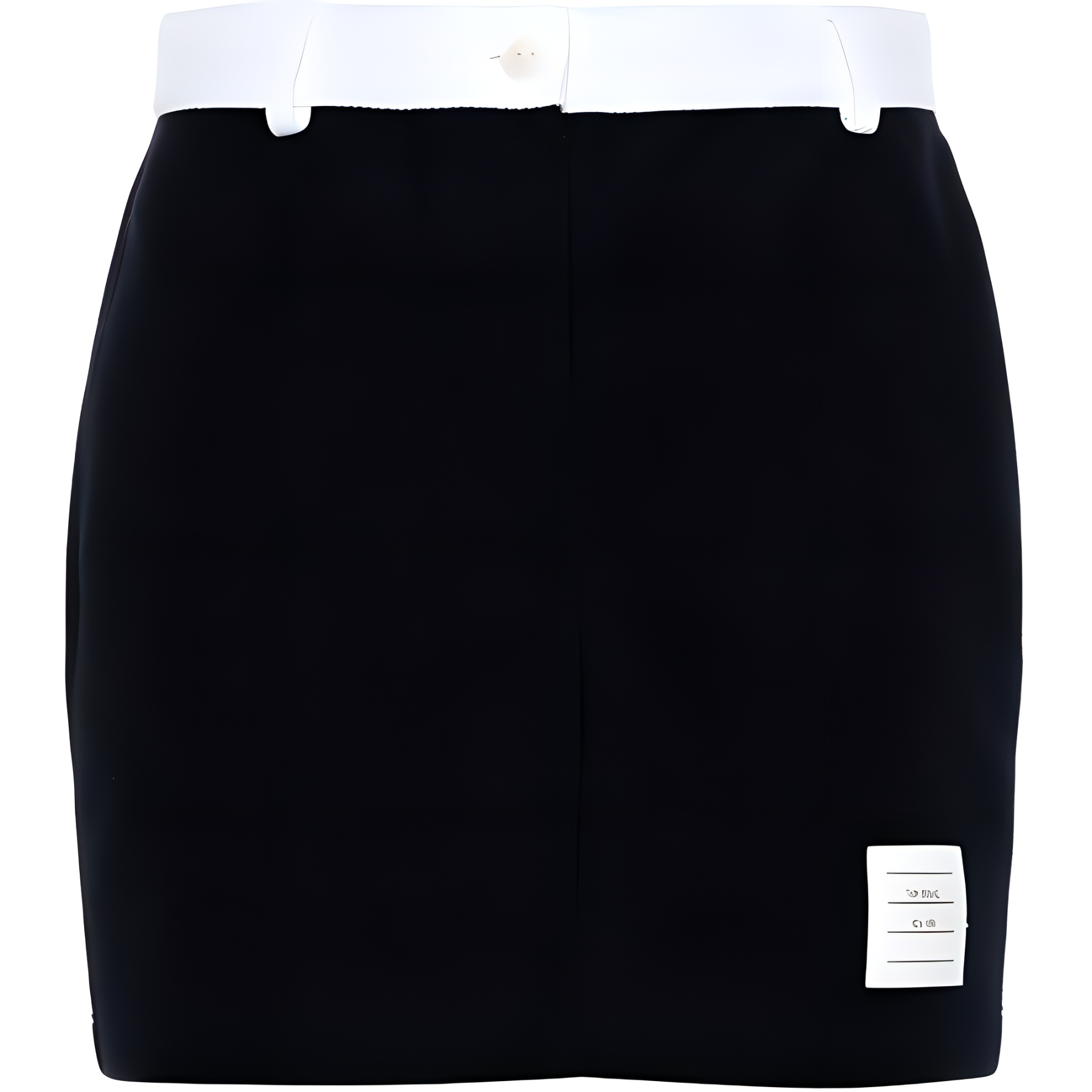 

Мини-юбка с контрастной резинкой THOM BROWNE, черный