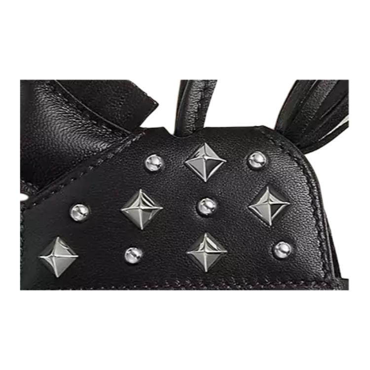 HERMES Сумка унисекс из ягненка и телячьей кожи Rodeo Milo, Black — фото 2