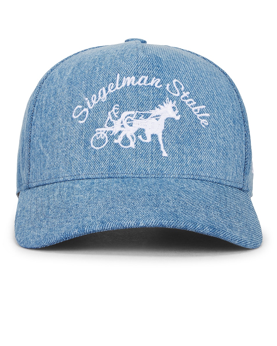 

Джинсовая пятипанельная кепка Siegelman Stable, Blue Indigo