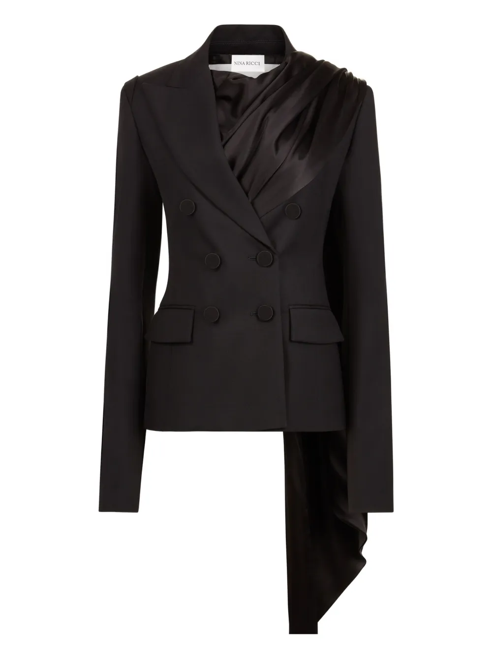 

Блейзер с драпировкой Nina Ricci, черный