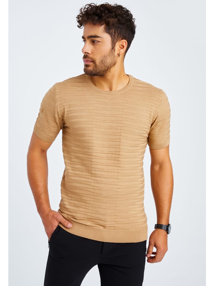 

Футболка Leif Nelson Herren T-Shirt Feinstrick Rundhals LN-7665, цвет KAFFEEFARBEN