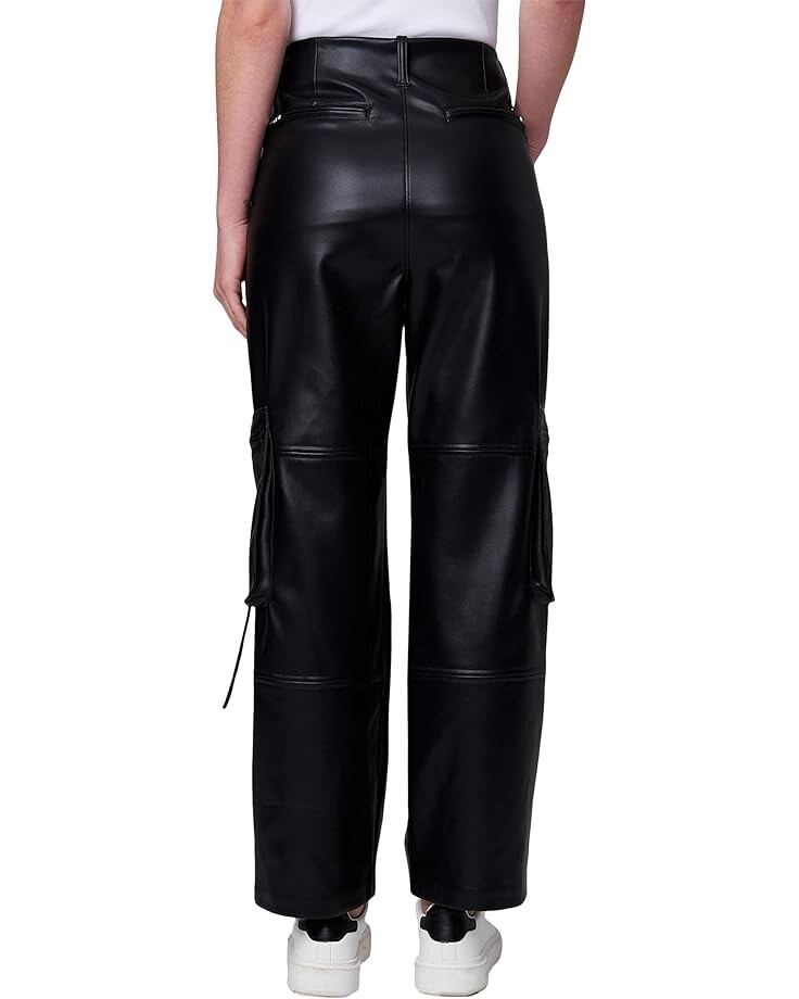

Брюки Blank NYC Black Leather Baxter Straight Leg Cargo Pants, цвет Night Talk