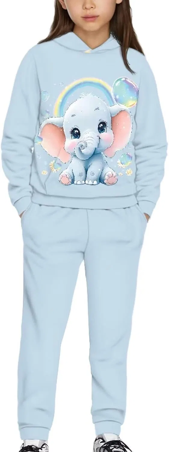 Детский спортивный костюм из толстовки и джоггеров YECARYPOD, цвет Elephant,blue
