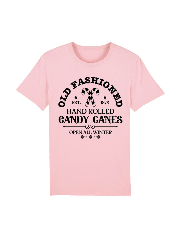 

Футболка F4NT4STIC T-Shirt Cany Canes Retro Weihnachts Sign, цвет cotton pink