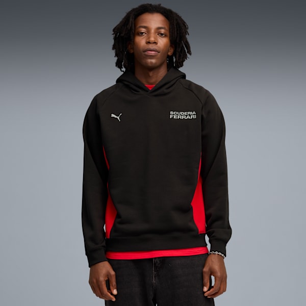 

Мужская толстовка с капюшоном для автоспорта Scuderia Ferrari Puma, черный