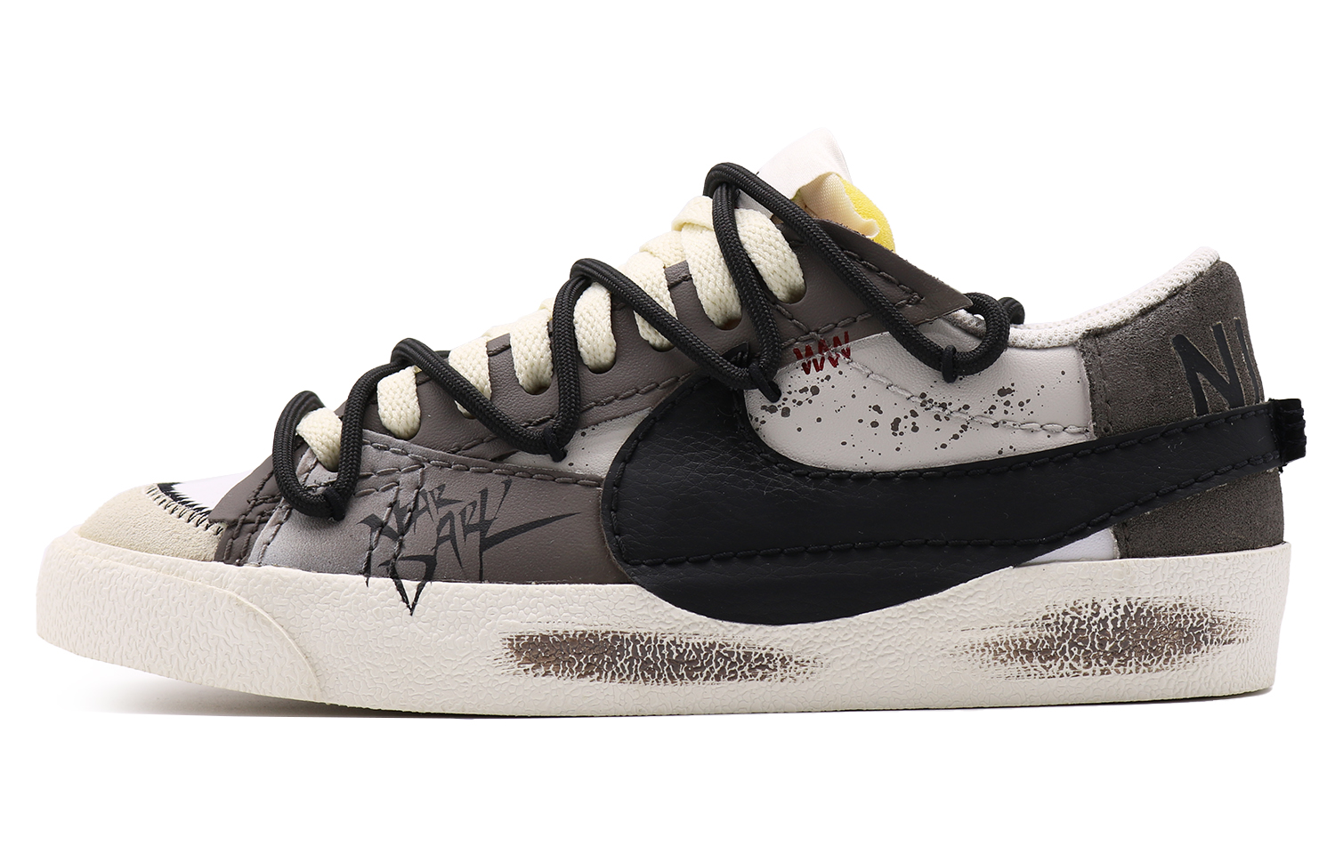

Nike Кроссовки Blazer с низким верхом для скейтборда, износостойкие, противоскользящие, мужские, черно-коричневые
