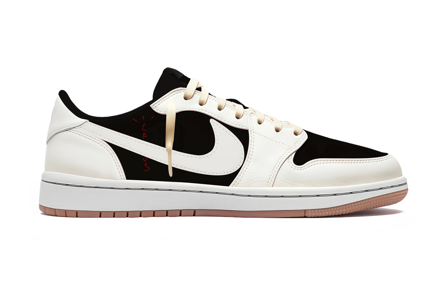 Travis Scott x Air 1 Lucky Star Travis Scott X AJ1 Low амортизация низкий верх винтажные баскетбольные кроссовки унисекс Jordan, розовый — фото 3
