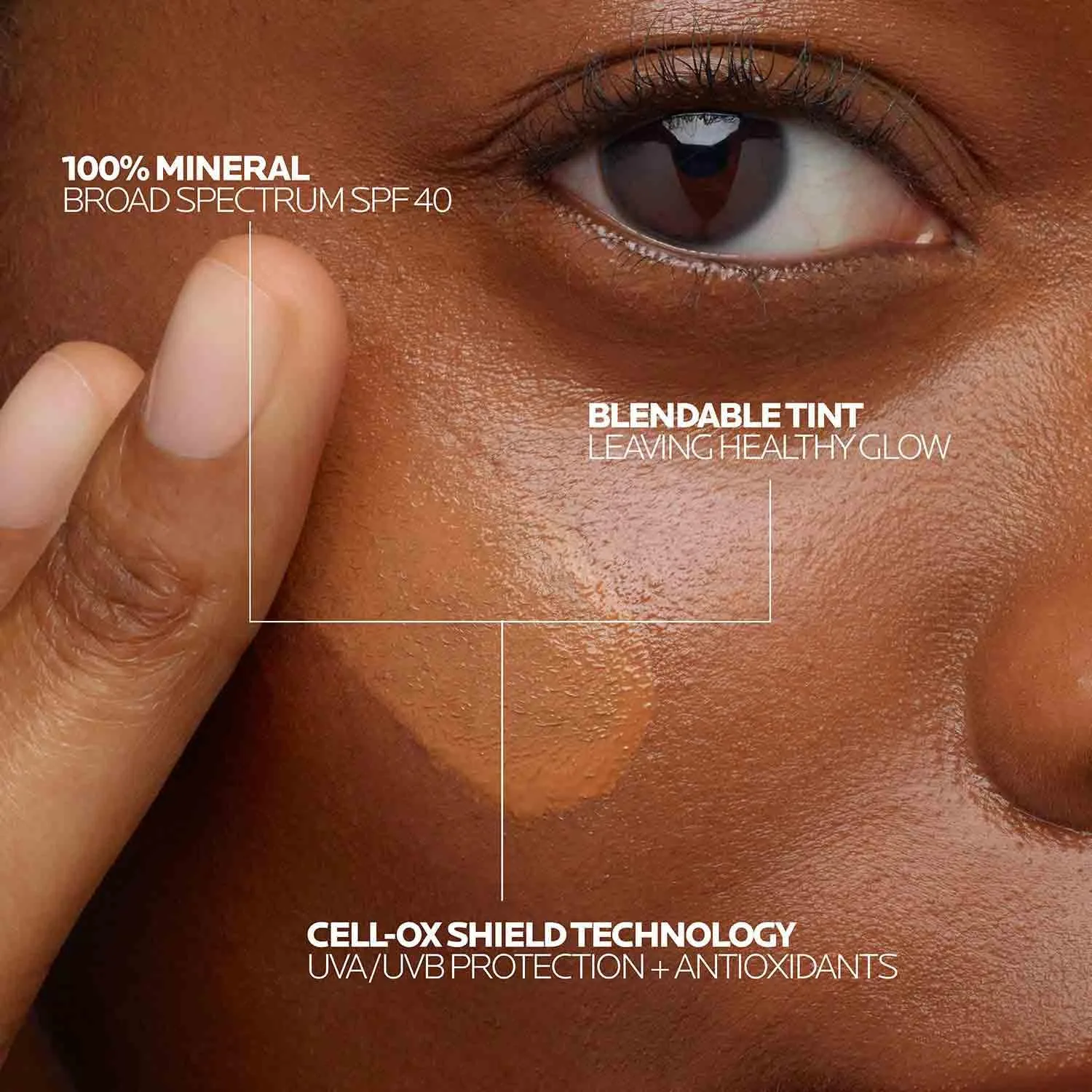 La roche-posay anthelios солнцезащитный крем SPF 40, ультралегкая жидкость широкого спектра SPF 40, для лица с диоксидом титана, легкий и быстро впитывающийся, без масла, матовый финиш, Deep — фото 2