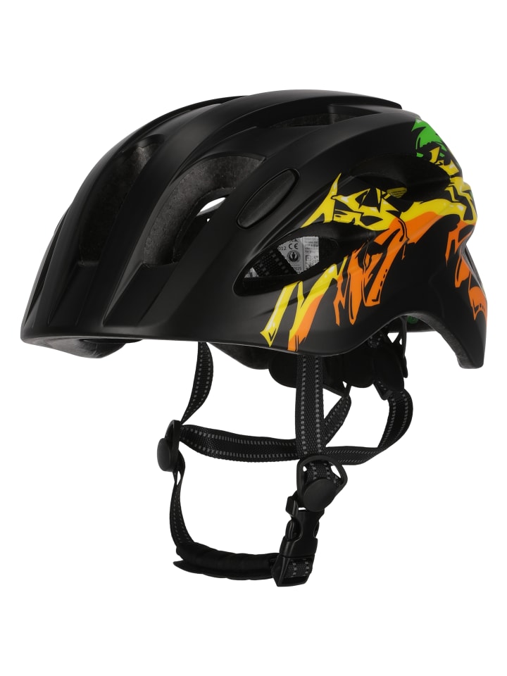 

Crazy Safety Крутой велосипедный шлем с граффити, цвет 0303 Оранжевый, Черный, Желтый