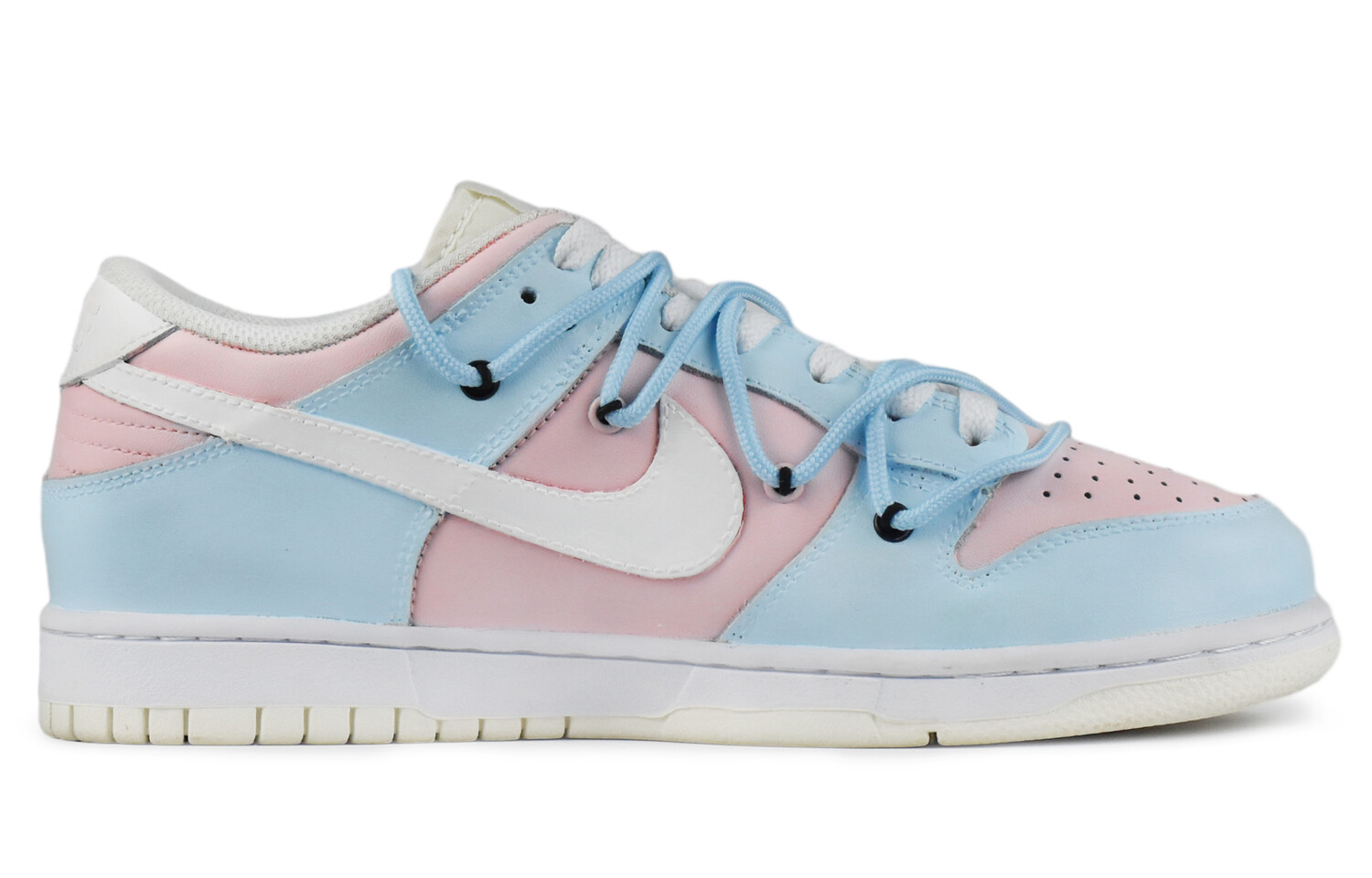 

Кроссовки Nike Dunk Skateboard Shoes Women's Low-Top White Blue Pink