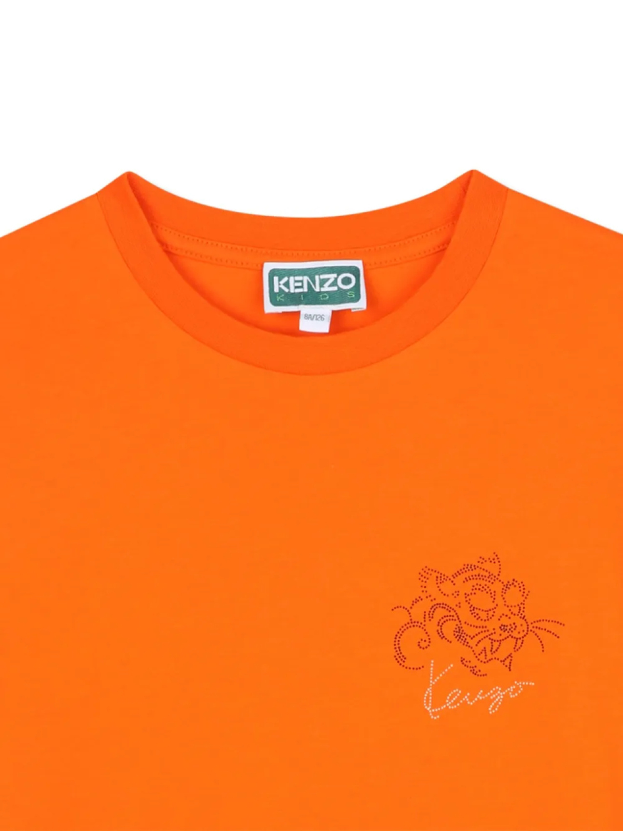 Kenzo Kids футболка с длинными рукавами и графичным принтом, оранжевый — фото 3