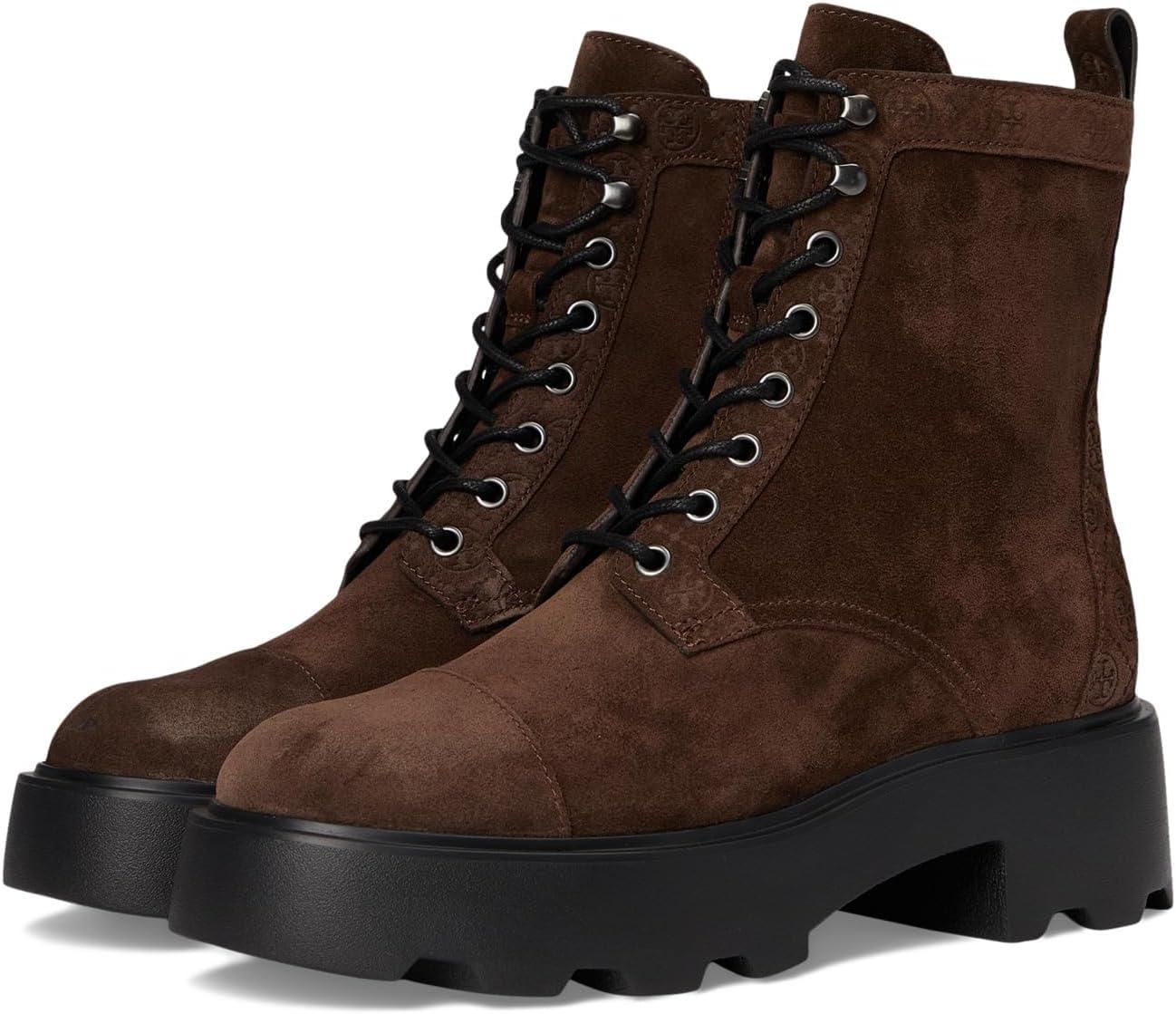 Ботинки Tory Burch Women's Monogram Lug Ankle Boot 65mm, Cocoa