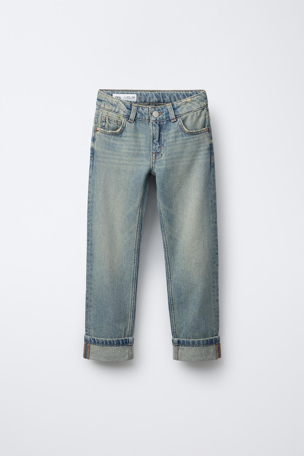 

Джинсы с прямыми штанинами ZARA, цвет Blue/Green