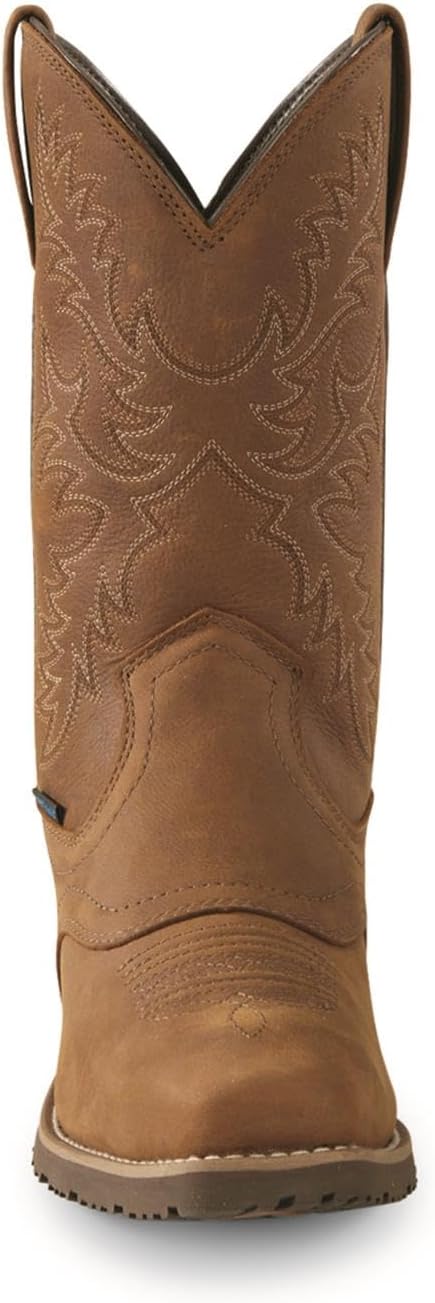 Мужские западные сапоги Ariat Hybrid Roughstock с квадратным носком, Status Brown — фото 4
