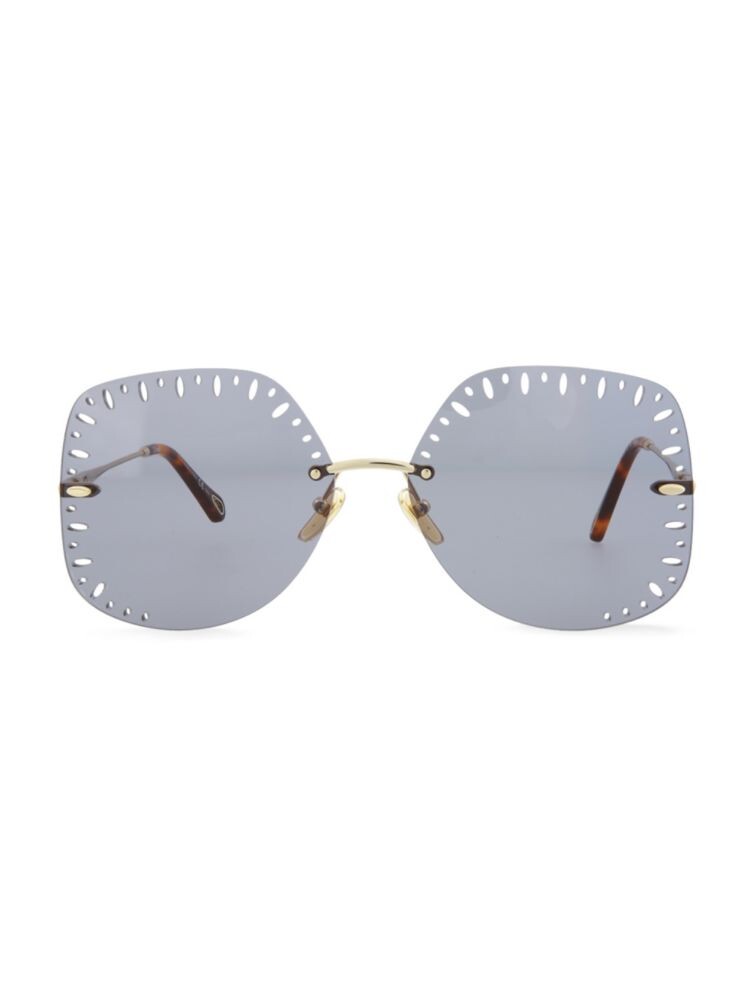 

Квадратные солнцезащитные очки с вырезом 63MM Chloé, золото