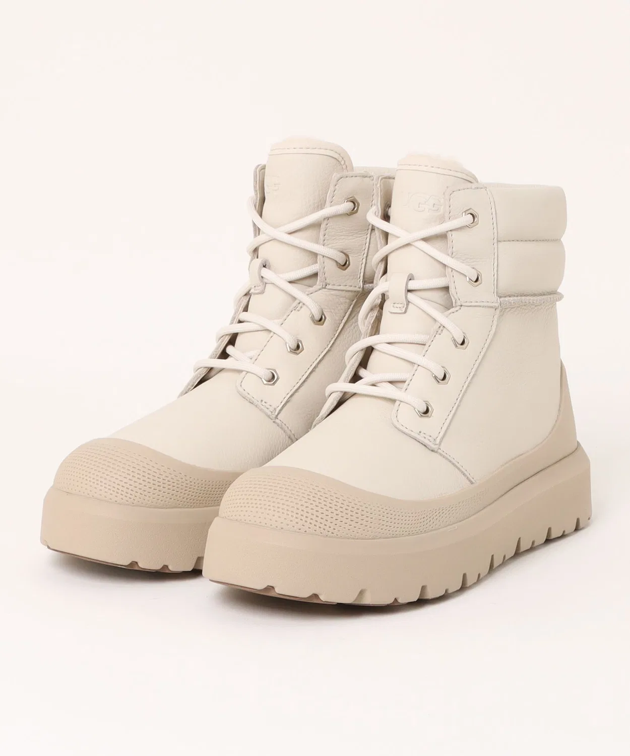 Ботинки NEUMEL HIGH WEATHER HYBRID из кожи, с утеплителем, белые