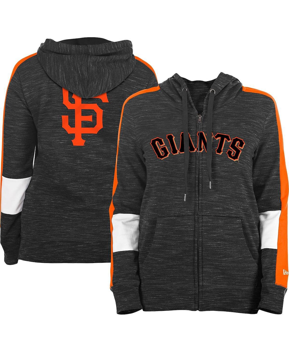 

Женская черная толстовка с молнией во всю длину и цветными блоками San Francisco Giants New Era, черный, Серый, Женская черная толстовка с молнией во всю длину и цветными блоками San Francisco Giants New Era, черный