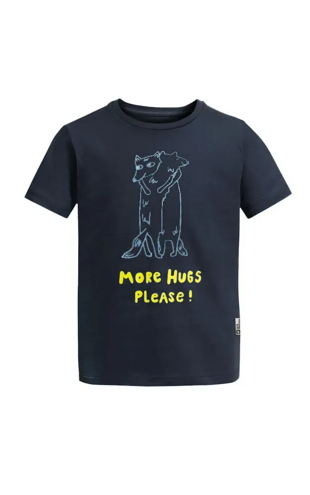

Футболка Jack Wolfskin "MORE HUGS T K" с изображением объятий, синий
