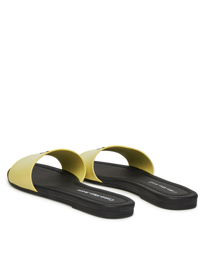 Мюли Flat Sandal Slide Mg YW0YW01697 Calvin Klein Jeans, желтый — фото 3